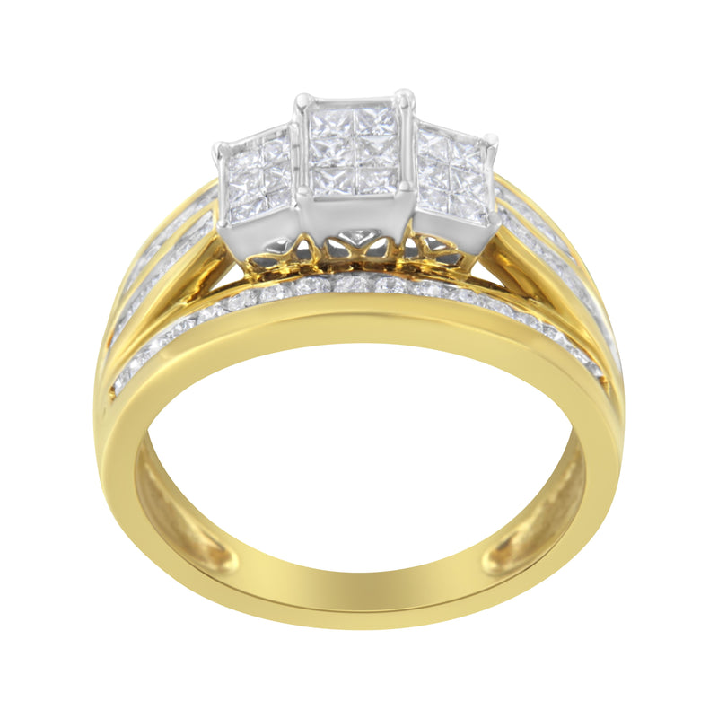 10kt Yellow and White Gold 1ct TDW Diamond Ring (H-ISI1-SI2)