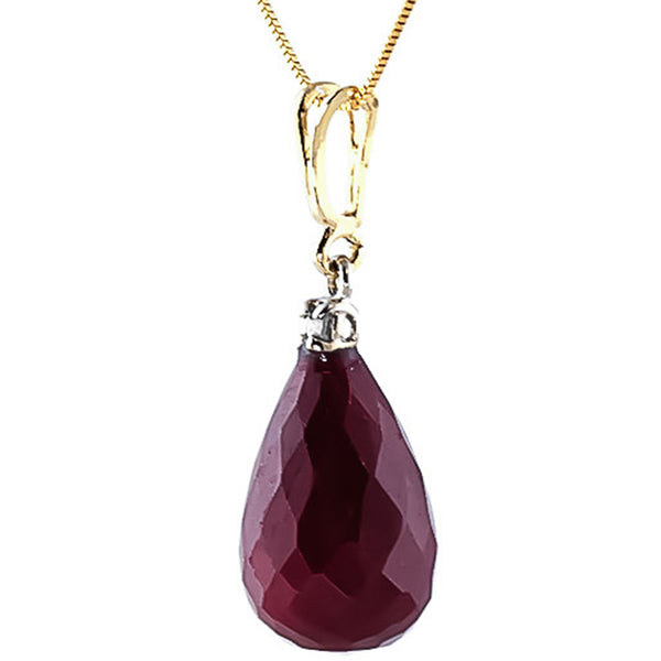 8.85 Carat 14K Solid Yellow Gold Dorothy Parker Ruby Diamond Necklace