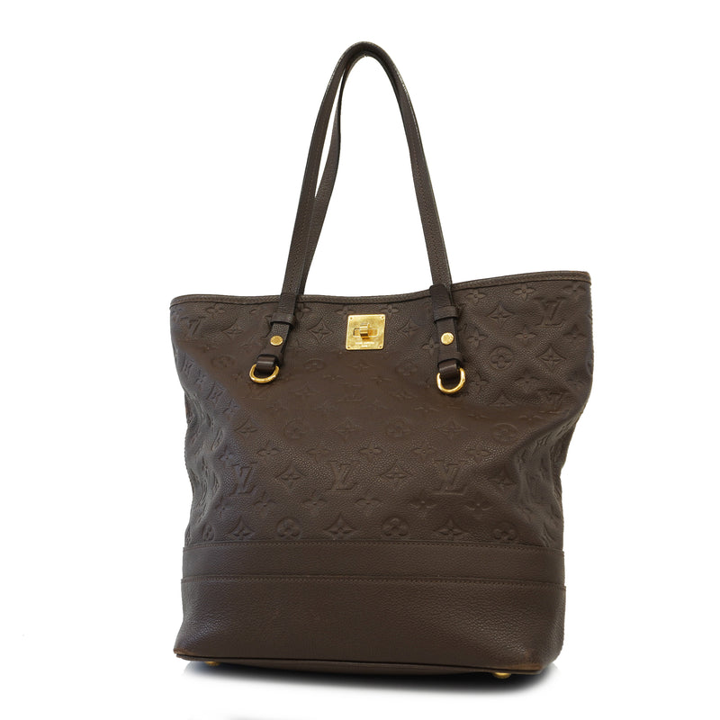 Auth Louis Vuitton Monogram Empreinte M93237 Womens Shoulder BagTote Bag Earth