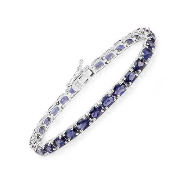 11.89 Carat Genuine Iolite .925 Sterling Silver Bracelet