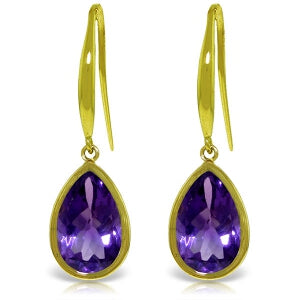 5 Carat 14K Solid Yellow Gold Unstoppable Amethyst Earrings