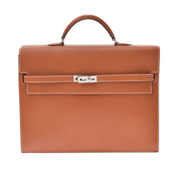 HERMES Hermes Kelly Depeche 34 Cognac  J engraved (around 2006) Mens Epson bag