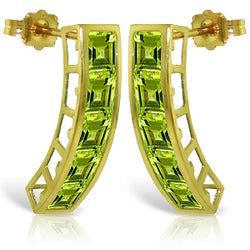 4.5 Carat 14K Solid Yellow Gold Valerie Peridot Earrings