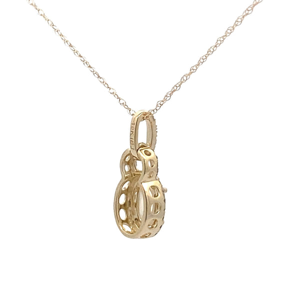 .04ct Opal Diamond Fashion Pendants 10KT Yellow Gold