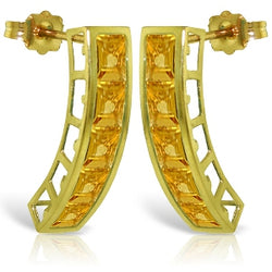4.5 Carat 14K Solid Yellow Gold Valerie Citrine Earrings