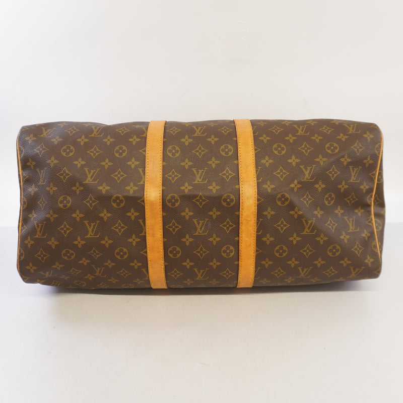 Auth Louis Vuitton Monogram Keepol 55 M41424 MenWomenUnisex Boston BagHandbag