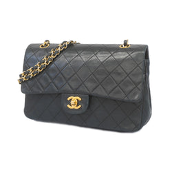 Auth Chanel Matelasse W Flap W Chain Shoulder Bag Womens Leather Shoulder Bag
