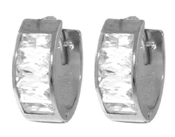 3.5 Carat Sterling Silver Real Woman Cubic Zirconia Earrings