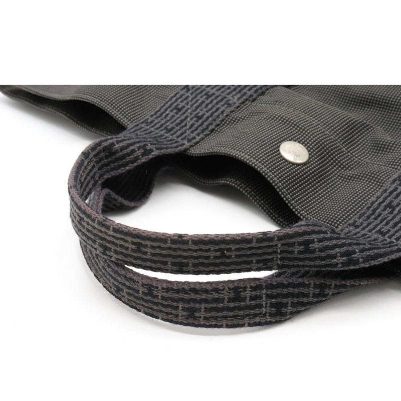 HERMES Hermes Aleline Tote MM Bag Handbag Canvas Gray Black
