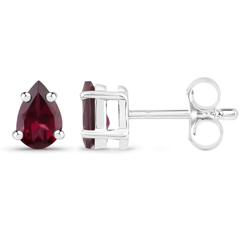 0.90 Carat Genuine Rhodolite .925 Sterling Silver Earrings