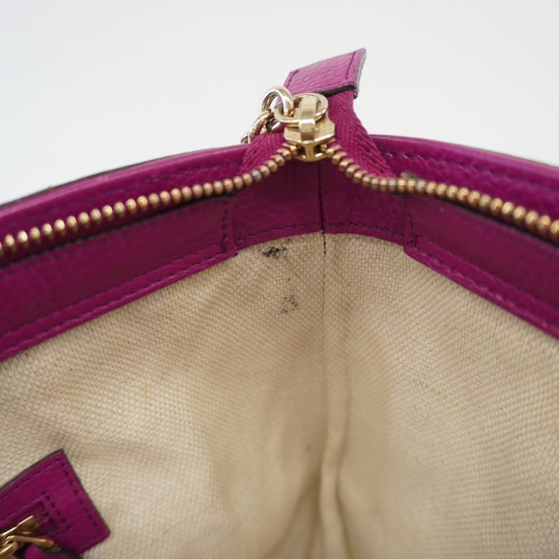 Auth Gucci Soho 2way Bag 369176 Womens Leather HandbagShoulder Bag Pink