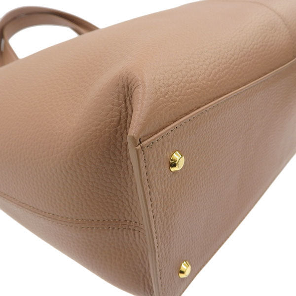 ATAO Womens Leather Tote Bag Pink Beige