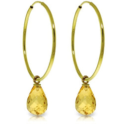 4.5 Carat 14K Solid Yellow Gold Margherita Citrine Earrings