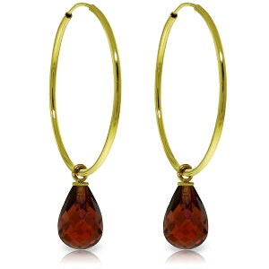 4.5 Carat 14K Solid Yellow Gold Margherita Garnet Earrings