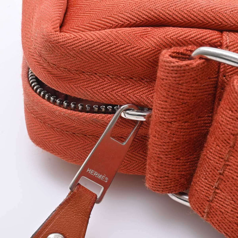 Hermes Acapulco Womens Canvas Shoulder Bag Orange
