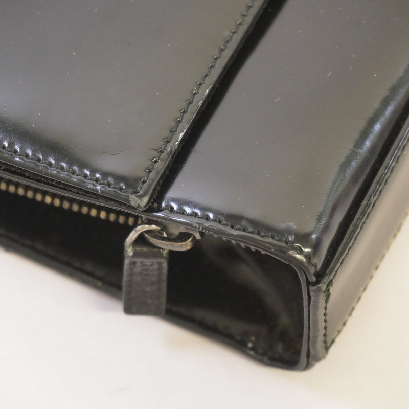 Auth Gucci Shoulder Bag Sherry 001 3248 Patent Leather Black