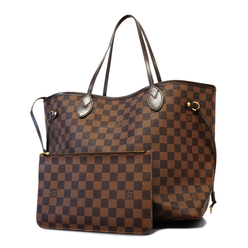 Auth Louis Vuitton Damier Neverfull MM N41358 Womens Tote Bag