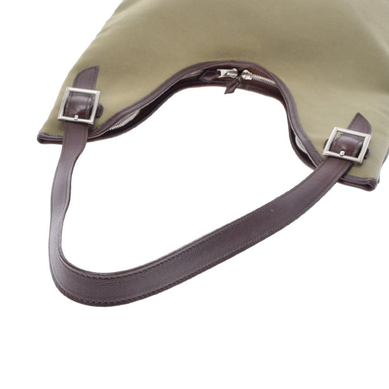 HERMES Hermes Masai GM Khaki  K engraved (around 2007) Unisex canvas shoulder bag