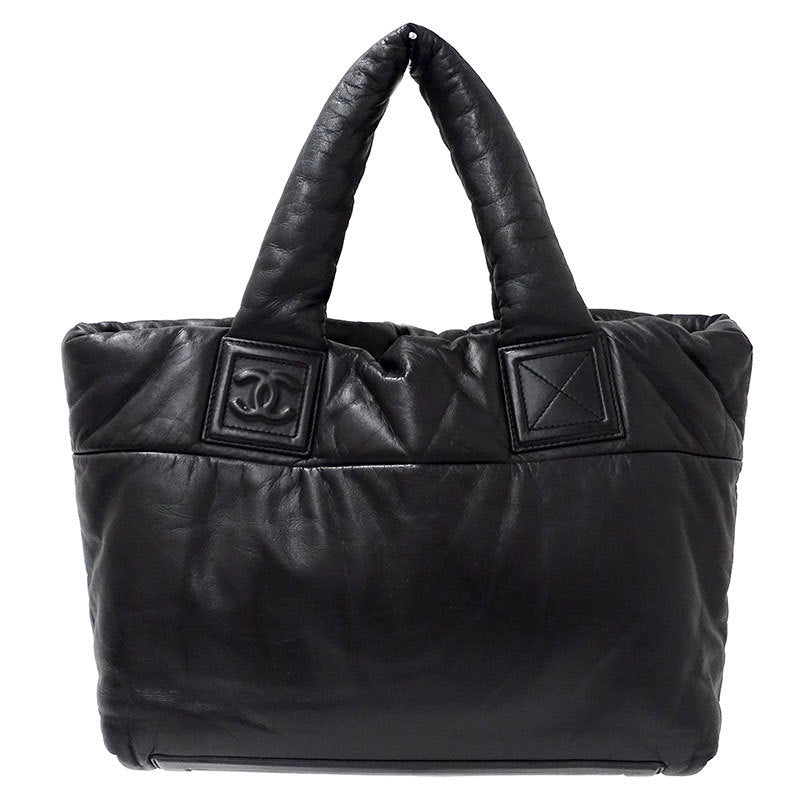 Chanel CHANEL Bag Coco Cocoon Ladies Tote Handbag Lambskin Black