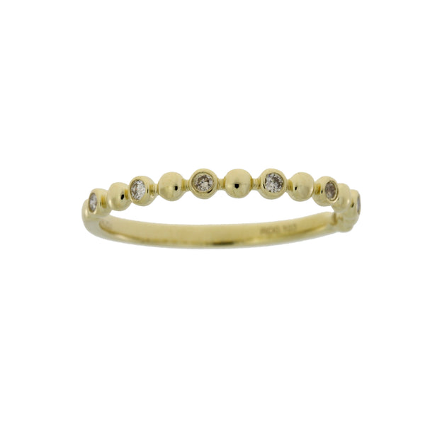 .10ct Diamond stackable band set 14KT Yellow Gold