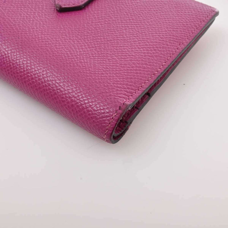 Hermes Bearn Womens Epsom Leather Wallet (bi-fold) Purple