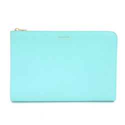 Tiffany Clutch Bag Blue Leather Womens Mens