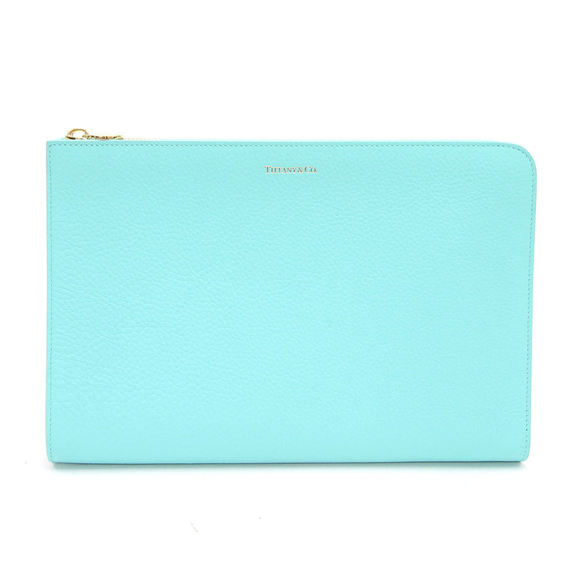 Tiffany Clutch Bag Blue Leather Womens Mens