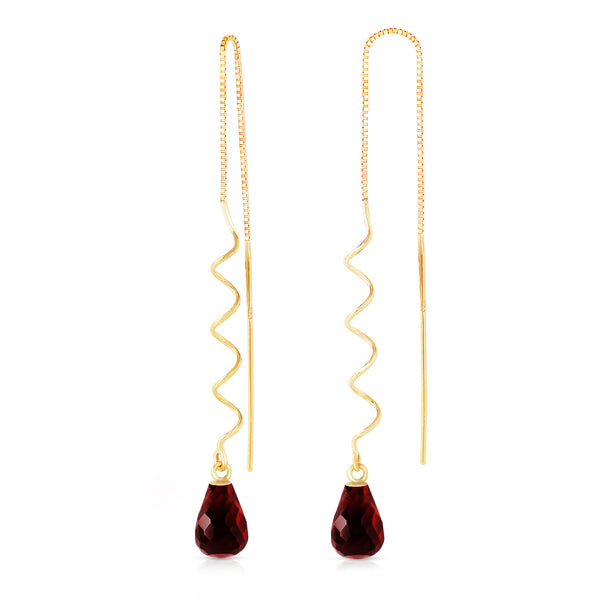 4.5 Carat 14K Solid Yellow Gold Unpredictable Journey Garnet Earrings