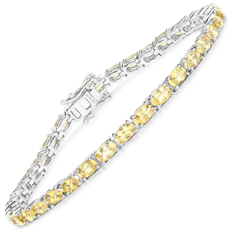 14.40 Carat Genuine Citrine .925 Sterling Silver Bracelet