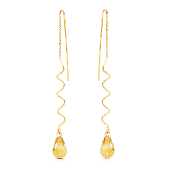 3.3 Carat 14K Solid Yellow Gold Sumptuous Shine Citrine Earrings