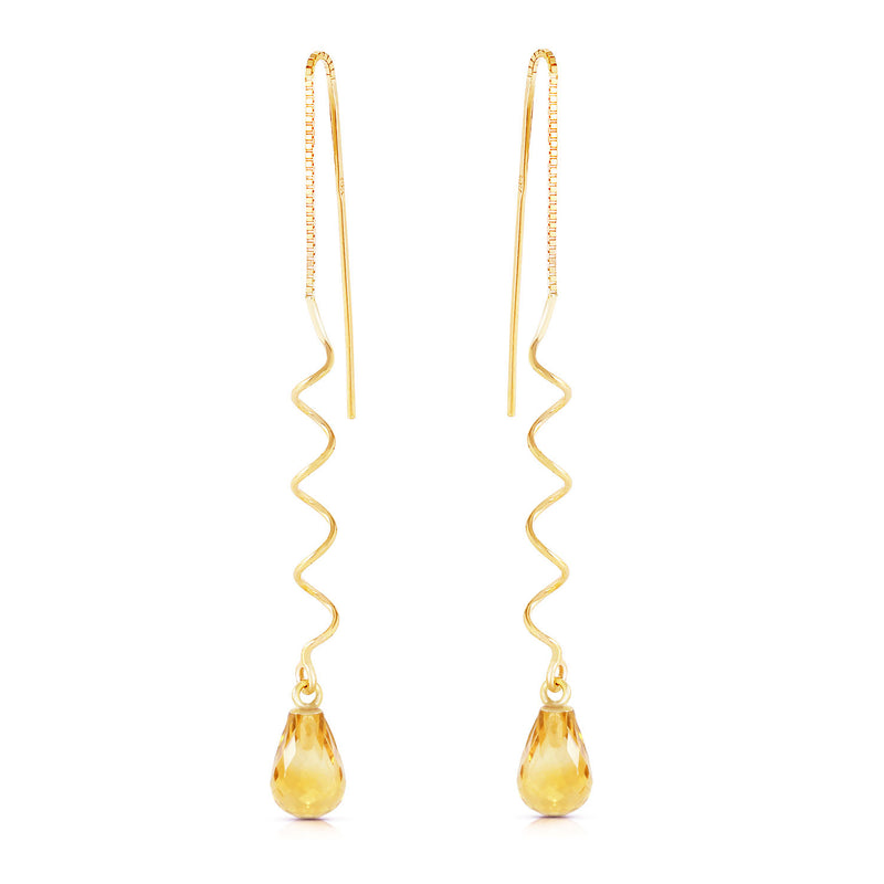 3.3 Carat 14K Solid Yellow Gold Sumptuous Shine Citrine Earrings