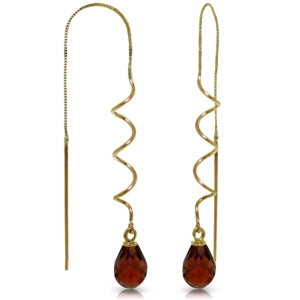 3.3 Carat 14K Solid Yellow Gold Lifelong Ties Garnet Earrings