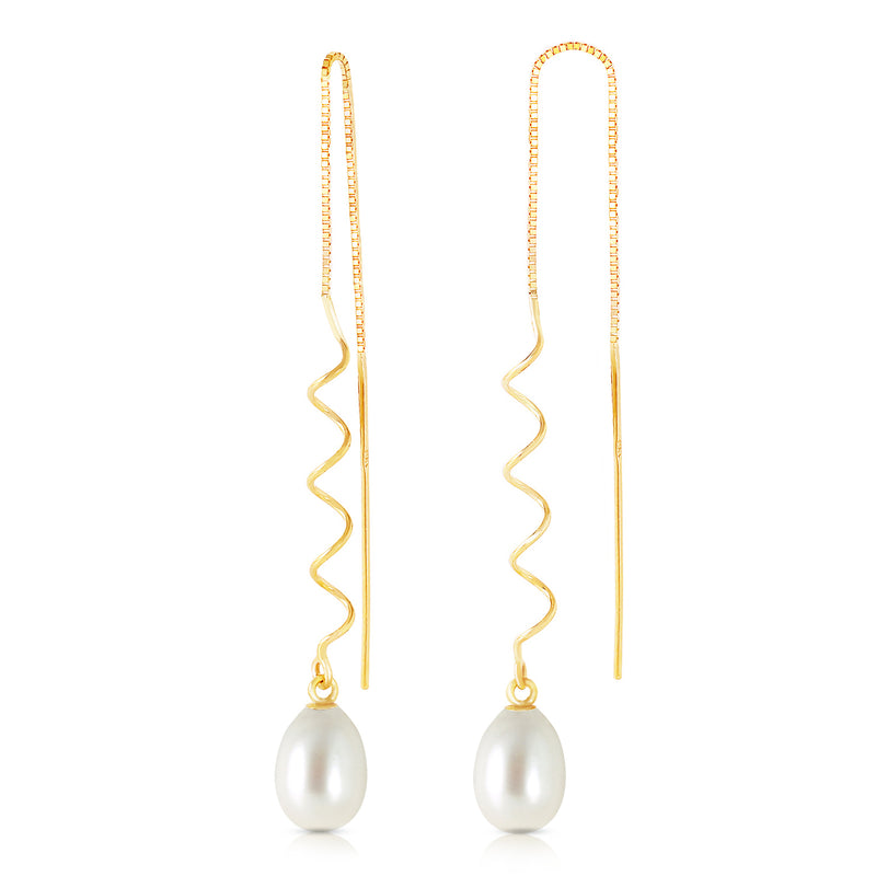 8 Carat 14K Solid Yellow Gold Sounds Like A Butterfly Pearl Earrings