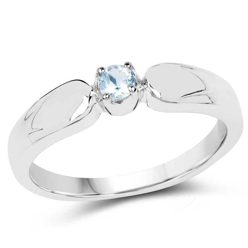 0.12 Carat Genuine Blue Topaz .925 Sterling Silver Ring