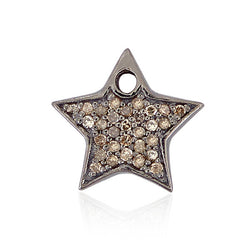 Pave Diamond Star Pendant 925 Sterling Silver Women Jewelry Gift For Her