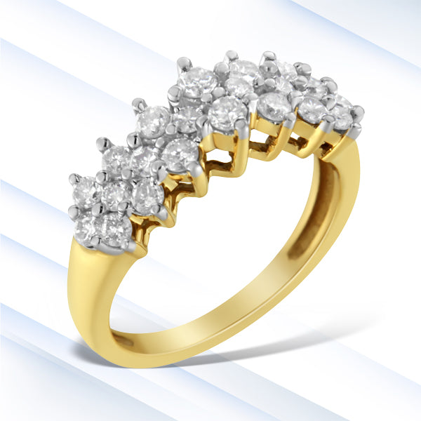 10K Yellow Gold Round Diamond Ring (1 cttw, J-K Color, I1-I2 Clarity)