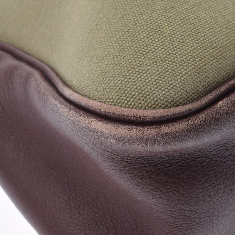 HERMES Hermes Masai GM Khaki  K engraved (around 2007) Unisex canvas shoulder bag