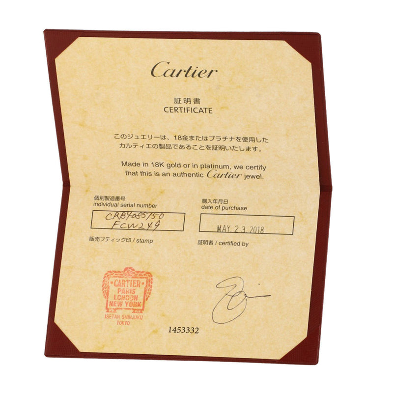 Cartier Mini Love Ring # 50 / K18 White Gold Ladies CARTIER