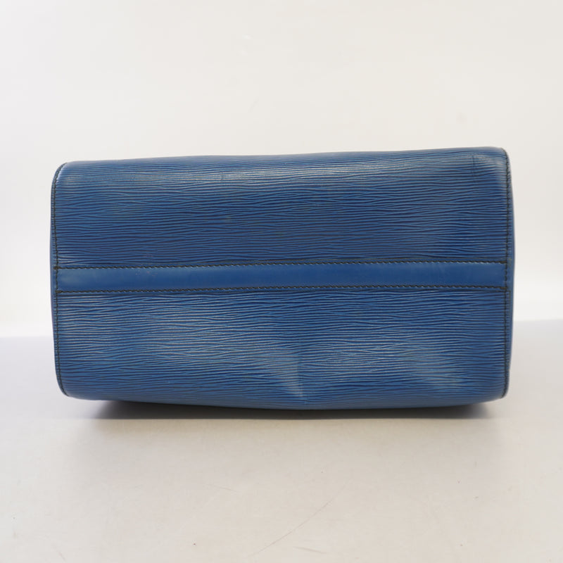 Auth Louis Vuitton Epi Speedy 30 M43005 Womens Boston BagHandbag Toledo Blue