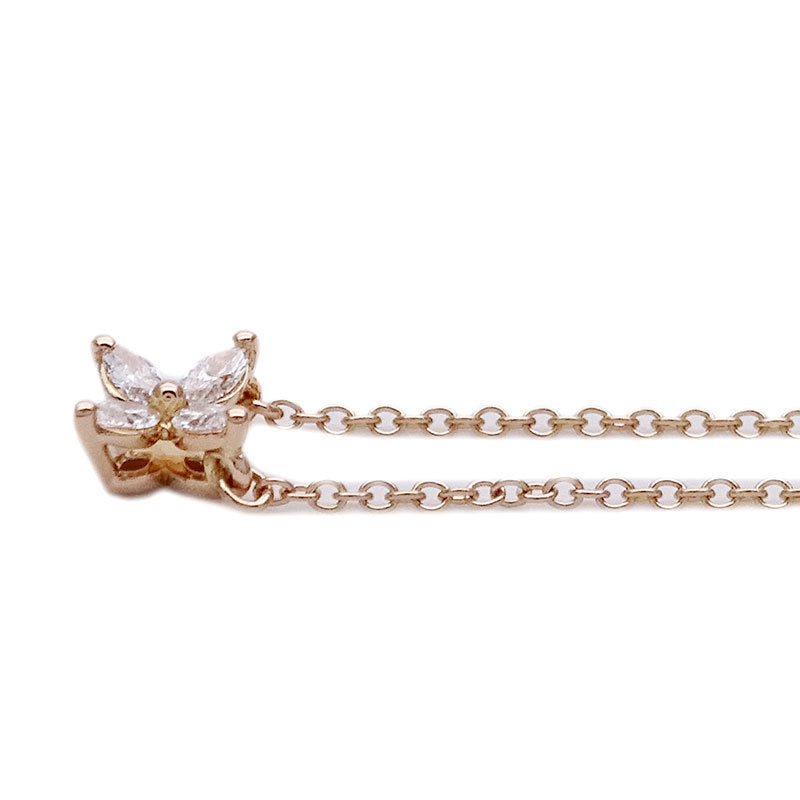 Tiffany TIFFANY & Co. Necklace Womens Flower Diamond 750 Pink Gold Victoria Delicate Small