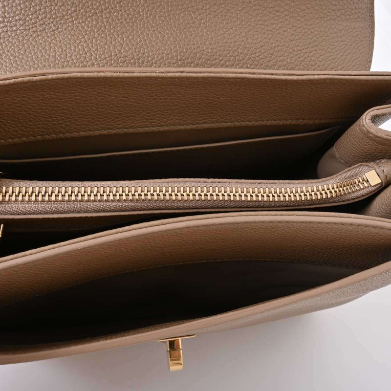 Celine Leather Handbag Beige