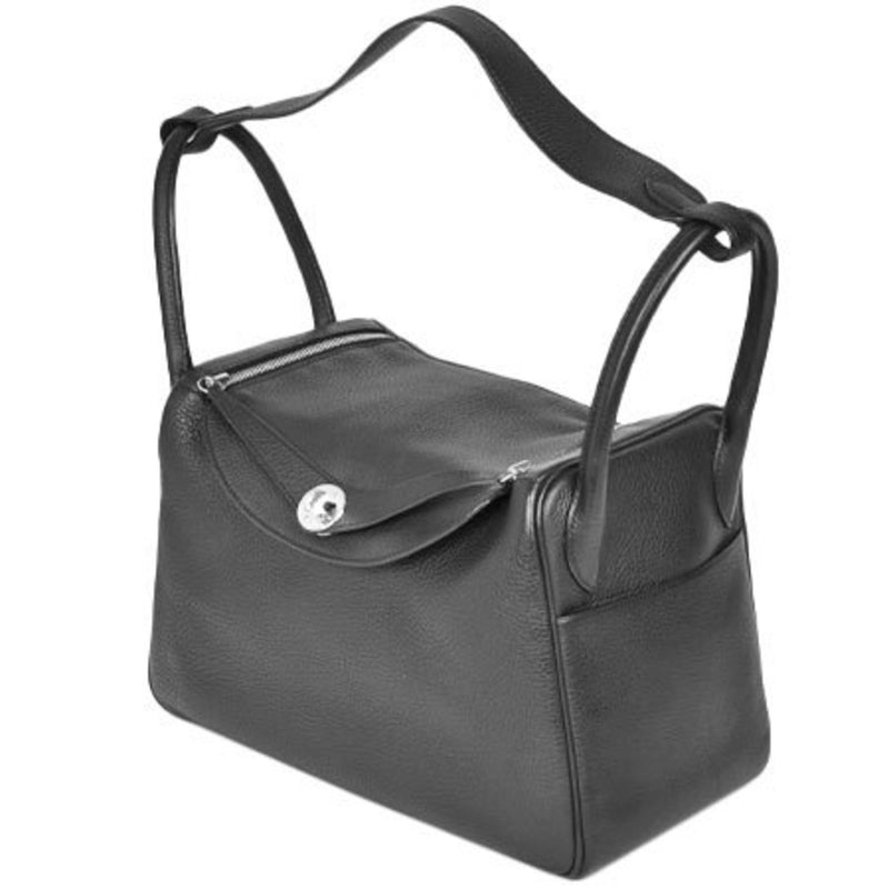 Hermes HERMES Handbag Lindy 30 Taurillon Clemence Black  J Engraved 050161CK-89