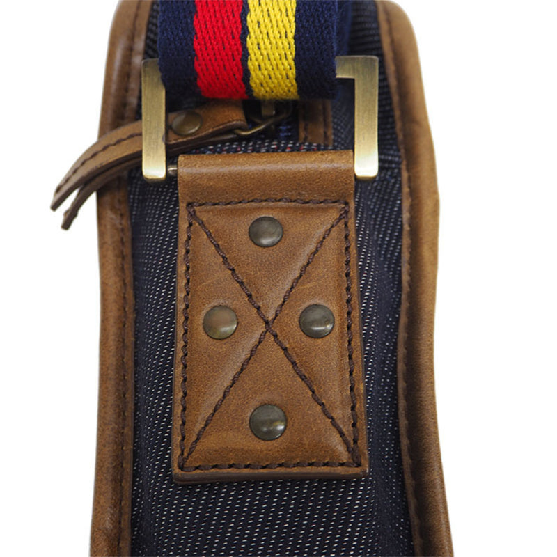 FENDI Fendi denim shoulder bag 7VA152 navy