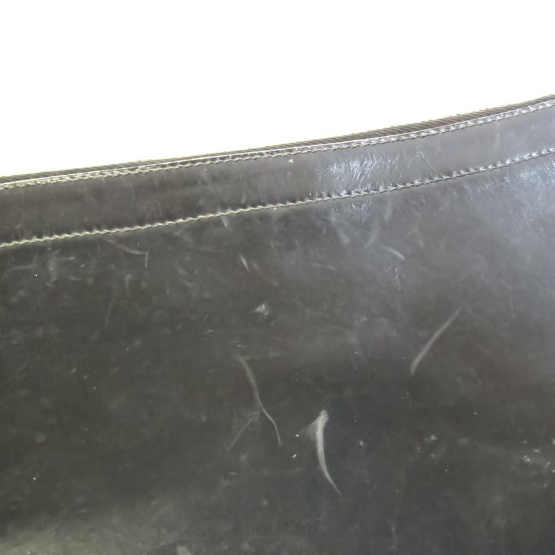 Hermes Unisex Box Calf Leather Clutch Bag Black