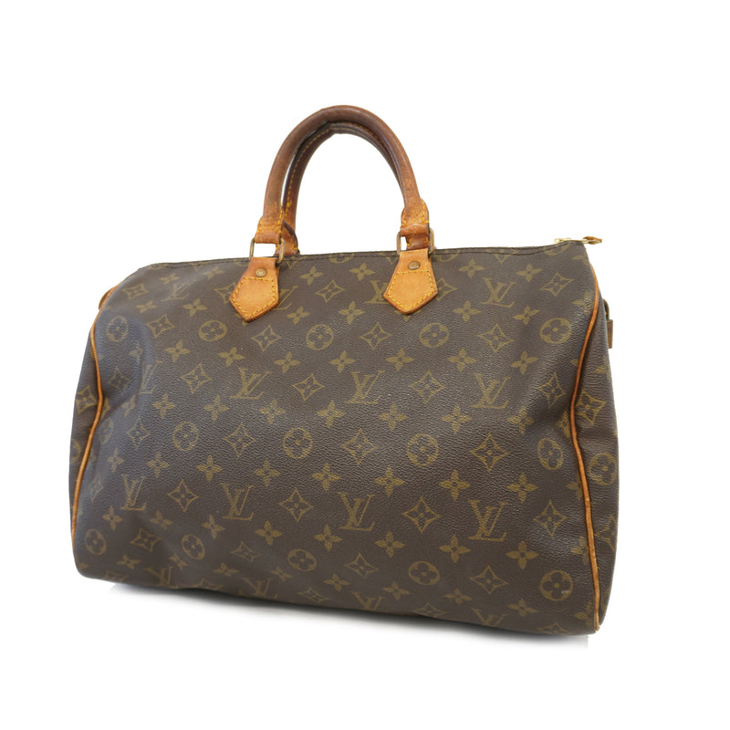 Auth Louis Vuitton Monogram Speedy 35 M41524 Womens Boston BagHandbag