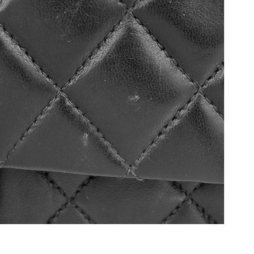 Chanel CHANEL Matrasse 25 Double Flap W Chain Coco Mark Shoulder Bag Black Lambskin A01112
