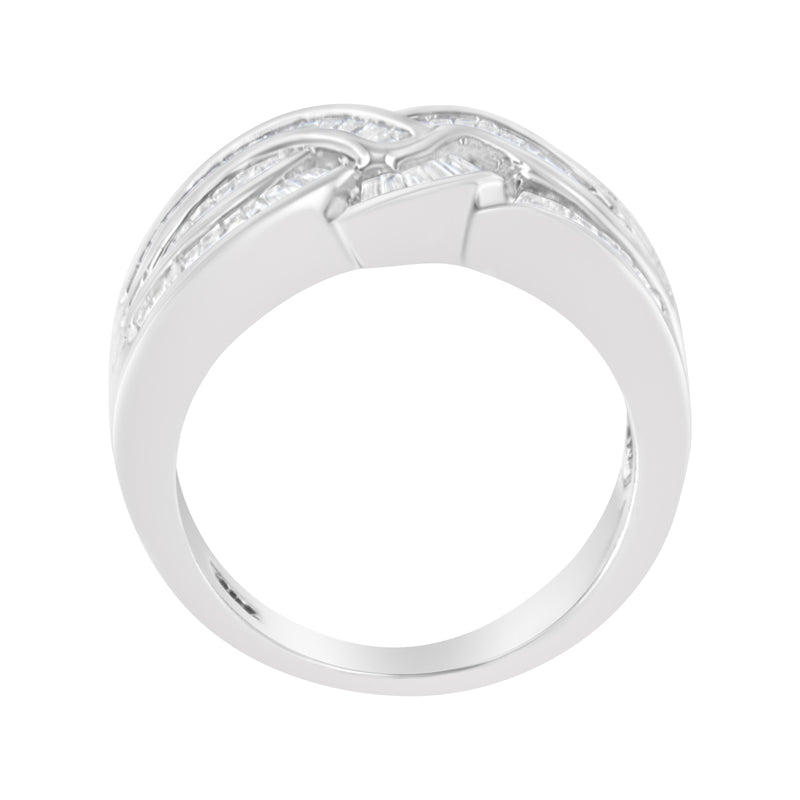 14K White Gold 1 1/4 ct TDW Diamond Modern Band Ring (H-ISI2-I1)