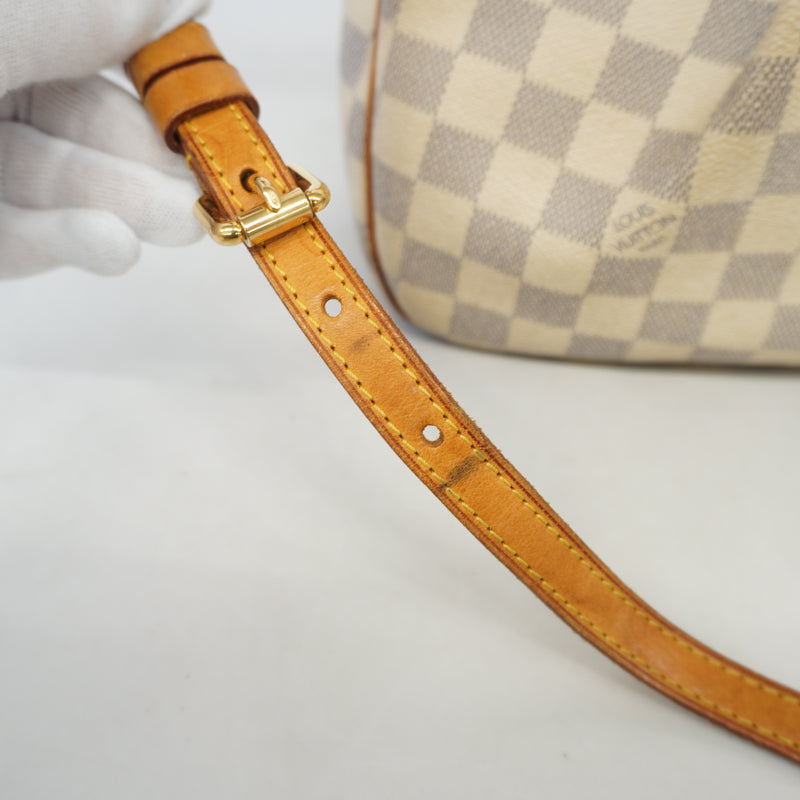 Auth Louis Vuitton Shoulder Bag Damier Azur Siracusa PM N41113