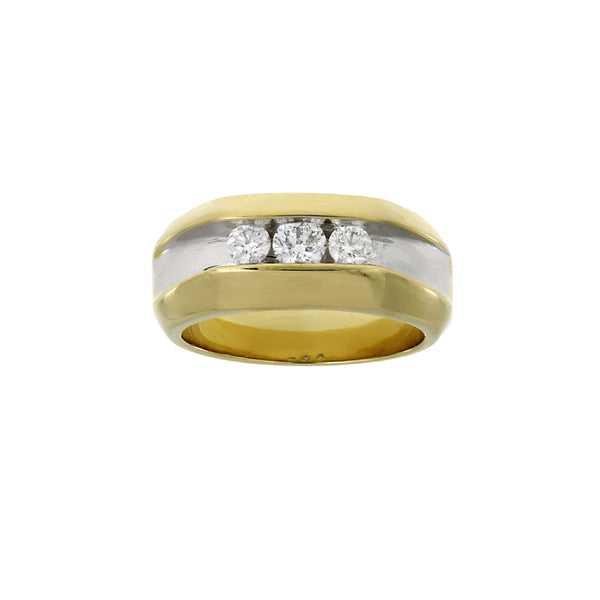 .75ct Diamond Mens Ring Wedding Band 14KT Yellow Gold