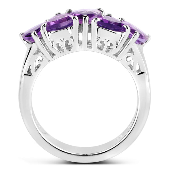 2.00 Carat Genuine Amethyst .925 Sterling Silver Ring